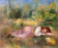 Chica tendida sobre la hierba Pierre Auguste Renoir